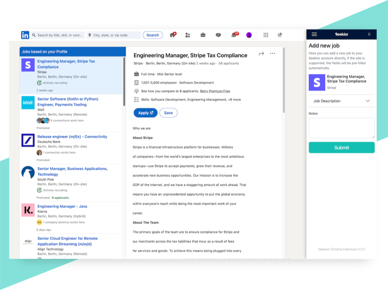 chrome extension to add job postings to your job board, No more copy and paste to add job information, Supports 300+ job boards
